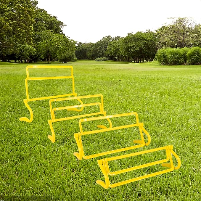 4 Height Adjustable Speed Training Hurdles Fitness & Speed Training Equipment