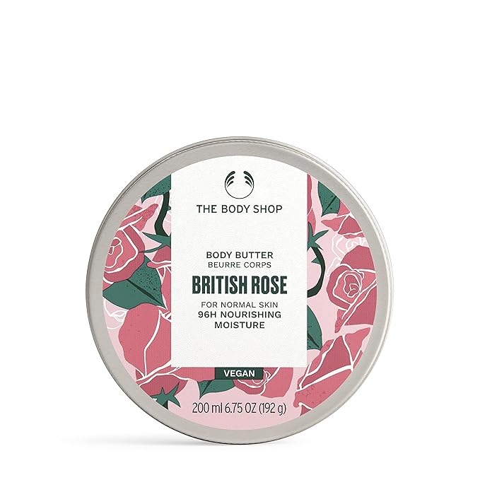 The Body Shop British Rose Body Butter – Nourishing & Moisturizing Skincare for Normal Skin – Vegan – 6.75 oz