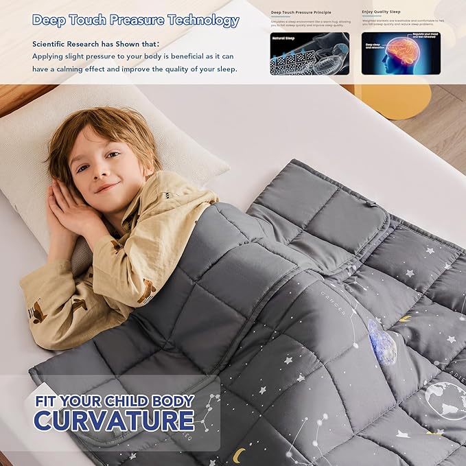 Topcee Weighted Blanket (5 lbs, 36" x 48") Cooling Throw Heavy Blanket for Sleeping Apply to 40-60 lbs, Soft Thick Breathable Blanket with Glass Bead, Easy Care