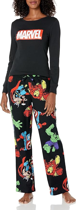 Amazon Essentials Disney | Marvel | Star Wars Women's Flannel Pajama Sleep Sets