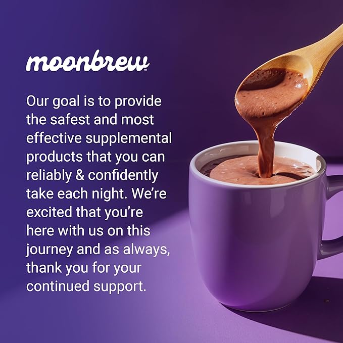 MoonBrew Nighttime Magnesium Sleepy Berry Smoothie, Natural Sleep Aid Drink Mix for Adults, 2-Pack - Calming Melatonin-Free Sleep Support with L-Theanine, Chamomile & Zinc Glycinate - 50 Servings