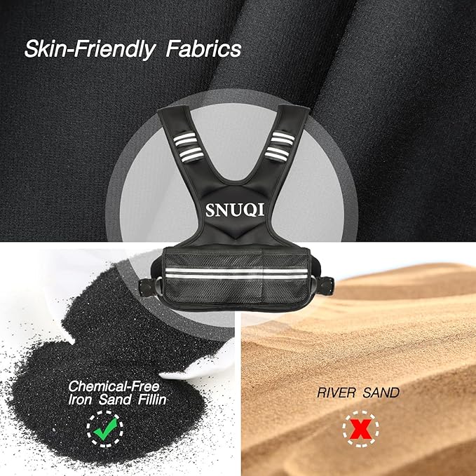 Adjustable Weighted Vest for Men and Women 4-10lbs/9-18lbs/20-32lbs Weighted Vest with 6 Ironsand Weights for Home Workouts Adjustable Body Weight Vest Exercise Set for Cardio and Strength Training