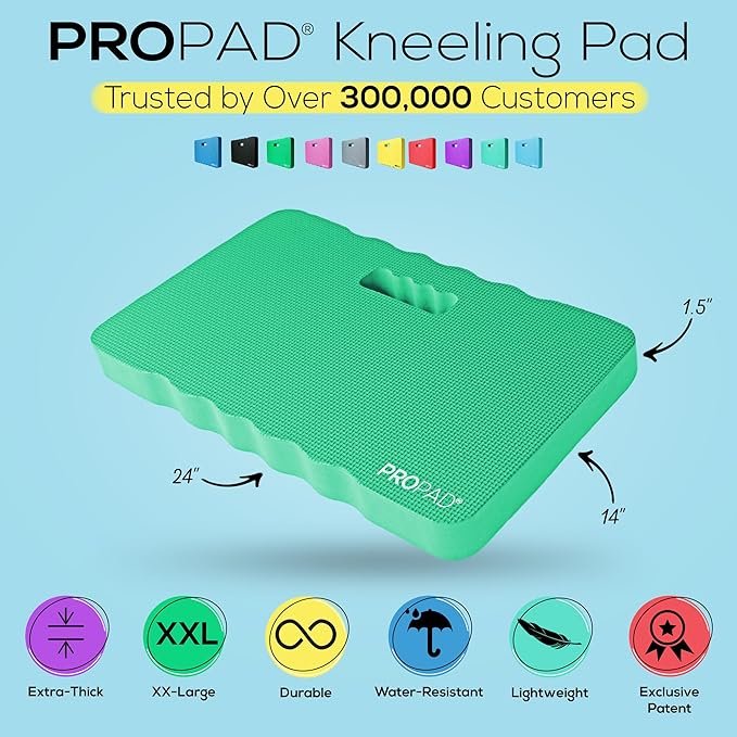 Thick Kneeling Pad, Garden Kneeler for Gardening, Bath Kneeler for Baby Bath, Kneeling Mat for Exercise & Yoga, Knee Pad for Work, Floor Foam Pad, 2X Large (XXL) 24 x 14 x 1.5 Inches, Green