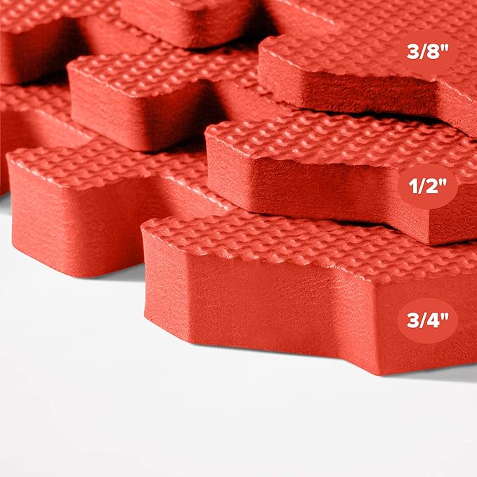 We Sell Mats – ½ Inch Thickness Multipurpose EVA Foam Floor Tiles – Interlocking Floor Mat for Indoor Gym, Playroom, and Home Use