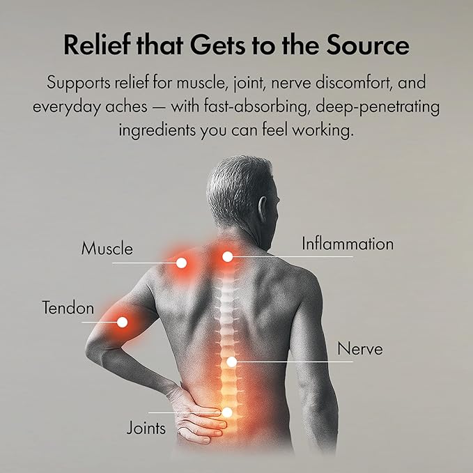 Pain Relief Cream – Fast-Acting Topical for Muscle, Joint & Nerve Discomfort – Deep-Absorbing, Long-Lasting Formula with Natural Ingredients – Cooling Sensation – 1 oz Size – Made in USA