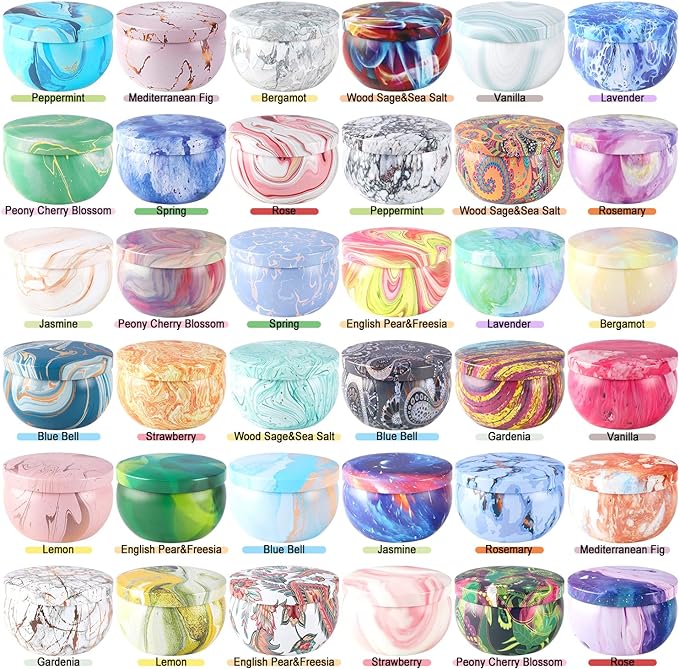 36 Packs Scented Candles Gift Set, Fragrances Candle for Women, 2.5 OZ Portable Jar Candle for for Spa, Yoga, Bath, Aromatherapy, Stress Relief