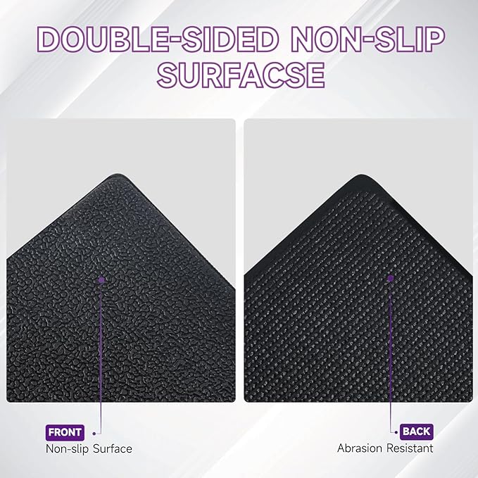 GWT 36" x 78" Durable Anti-Slip Workout Mat - 1/4" Thick Ultimate Floor Protection, Noise-Reducing,Tear-Resistant All-Purpose Exercise Mat for Treadmills, Home Gym, Yoga, and Weightlifting