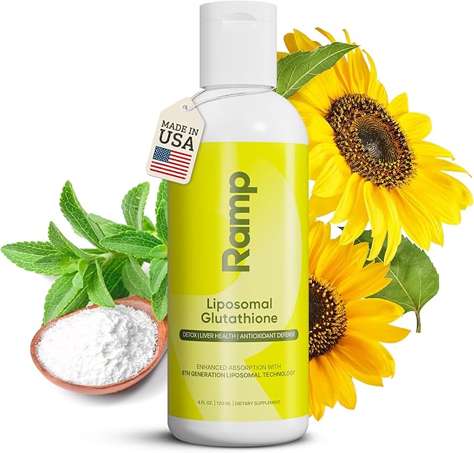Liposomal Glutathione Liquid – 500mg Advanced Antioxidant Support – Cellular Health & Detox – High Absorption Formula – Vegan, Non-GMO, Citrus Flavor – 4 fl oz, 30 Servings