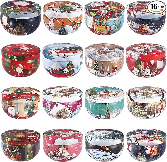 16Pack Christmas Scented Candles Gift- Aromatherapy Candle-Soy Wax-Long Lasting Burn time, Christmas Thanksgiving Gifts for Women，Home Decor