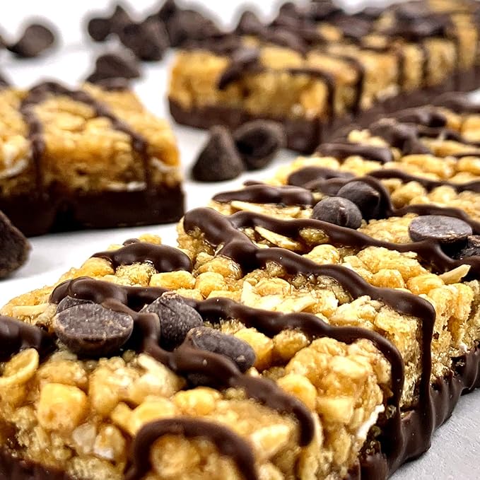 No Nuts! Chocolate Chip AND Cinnamon Roll Flavor Snack Bars - 100% Nut Free Dairy Free Vegan Protein Bars