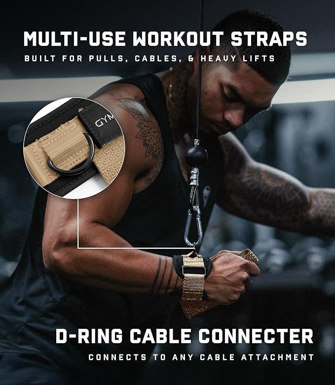 Gymreapers GripLink Lifting Straps – Heavy Duty D-Ring Weight Lifting Wrist Straps with Anti-Slip Silicone Grip Beads, Cushioned & Adjustable Support for Deadlifts, Powerlifting, Cable Machines & Gym Training