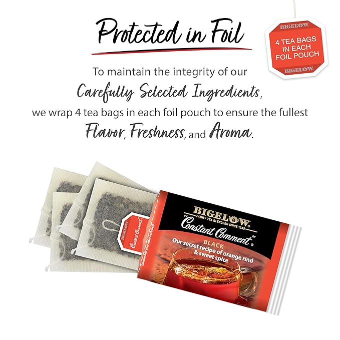 Bigelow Tea Constant Comment Caffeinated Black Tea Bags, 40 Count, Pack of 6