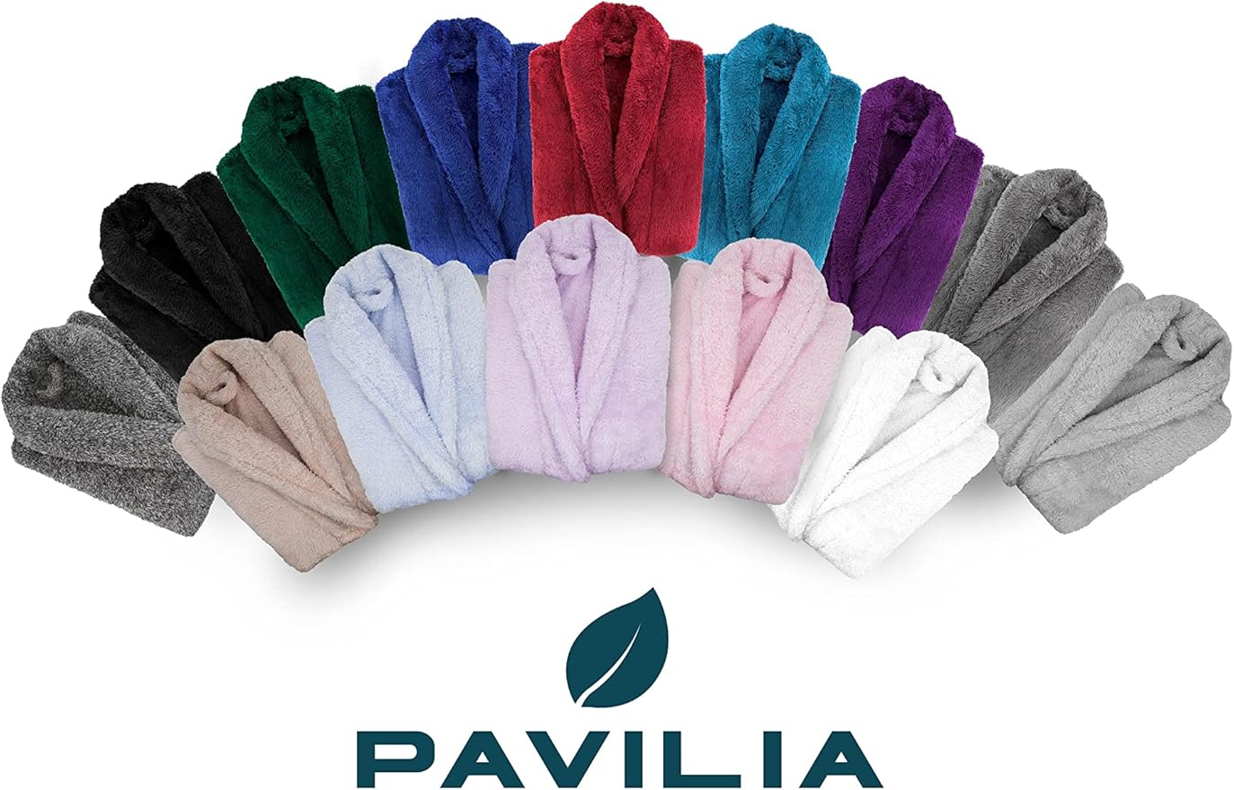 PAVILIA Premium Womens Plush Soft Robe Fluffy, Warm, Fleece Sherpa Shaggy Bathrobe