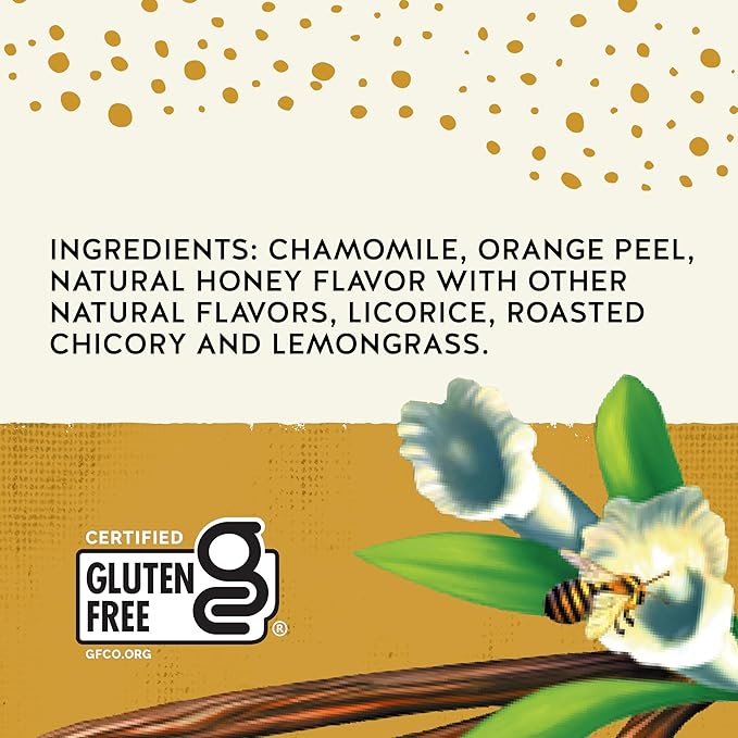 Celestial Seasonings Chamomile Tea Bags - Honey Vanilla Herbal Tea, Caffeine Free, 20 Bags Per Box (Pack of 6)