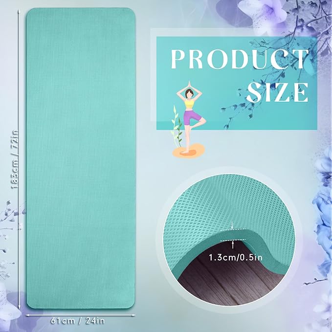 Timgle 6 Pack Yoga Mats Bulk Non Slip Exercise Yoga Mat Thick Anti Slip Tear Resistant Sports Gym for Fitness Stretching Home Workout and Studio
