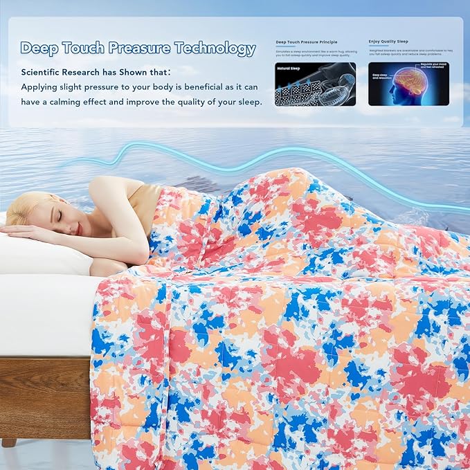 Topcee Weighted Blanket (25lbs 88"x104" Cal King Size) Soft Cooling Heavy Blanket Sleeping, Apply to 240-260 lbs Body, Thick Breathable Blanket with Glass Bead, Easy Care