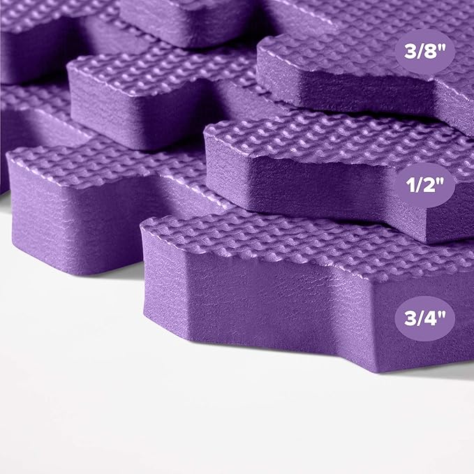 We Sell Mats – ½ Inch Thickness Multipurpose EVA Foam Floor Tiles – Interlocking Floor Mat for Indoor Gym, Playroom, and Home Use