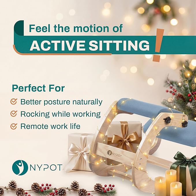 NYPOT Ergonomic Kneeling Chair with Adjustable Seats - Knee Chair for Posture Correction & Kneel Rocking Stool for Desk - Back Pain Relief for Home and Office, Supports 250 pounds - 5 Years Warranty