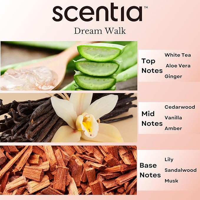Hotel Diffuser Oil Inspired by The Hotel Scent - 20 ml 0.67 fl oz - Essential Oil Blend White Tea, Cedarwood & Amber Notes for Aromatherapy Diffusers and Humidifiers - Dream Walk