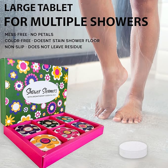 Shower Steamers for Women Gift Set, 24pc Shower Bombs Aromatherapy Gift Set w/Organic Essential Oils. Shower Melts, Bath Bombs for Shower, Birthday Gifts, Individually Wrapped & 4 Boxes of Pack of 6