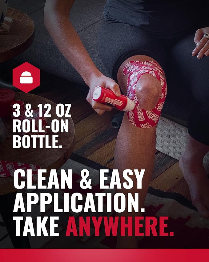 RockSauce Fire, 3 oz Roll-On - Easy to use Pain Relief Cream - Capsaicin & Menthol Formula Relieves Muscle & Joint Pain - Works w/ RockTape - No-Mess Applicator - Dye-Free, Won't Stain Clothes