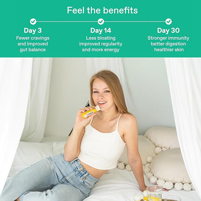+GNGR Gut Health Booster + Colon Cleanse & Debloat, Less Cravings, Organic Ginger Shot with Apple Cider Vinegar, Aloe Vera, Pre+Probiotics, Turmeric. Immunty & Digestion. 2 fl oz (Pack of 12)