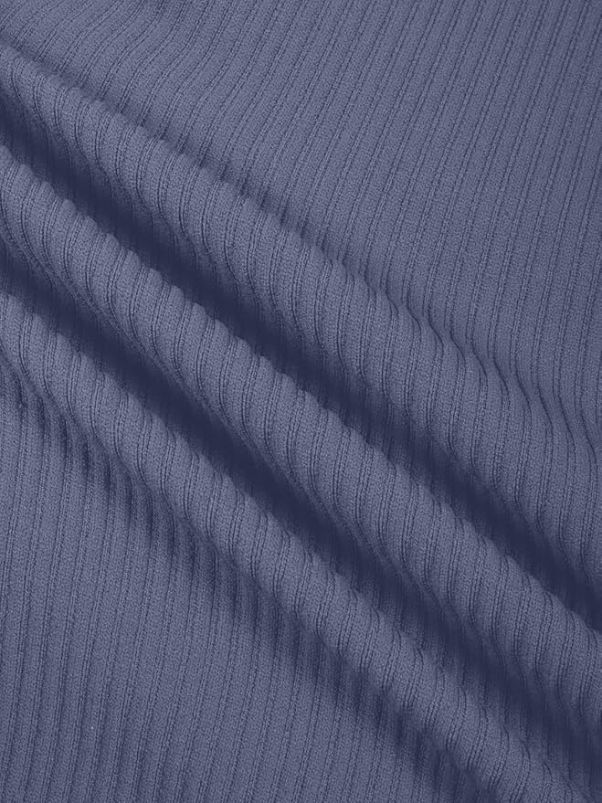 LASLULU Womens Sexy Square Neck Crop Top Ribbed Seamless Long Sleeve Workout Tops Halter Neck Athletic Yoga