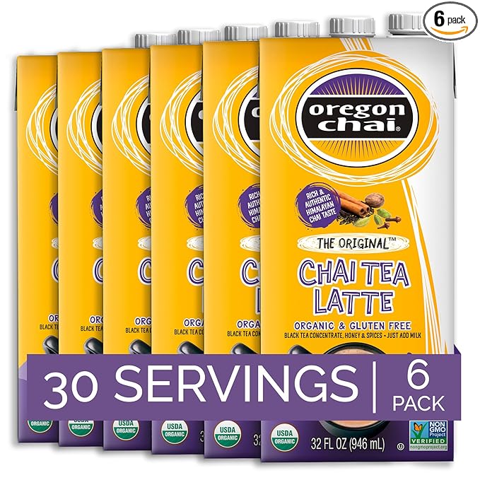 Oregon Chai Original Chai Concentrate, 32 Fluid Ounce (Pack of 6)