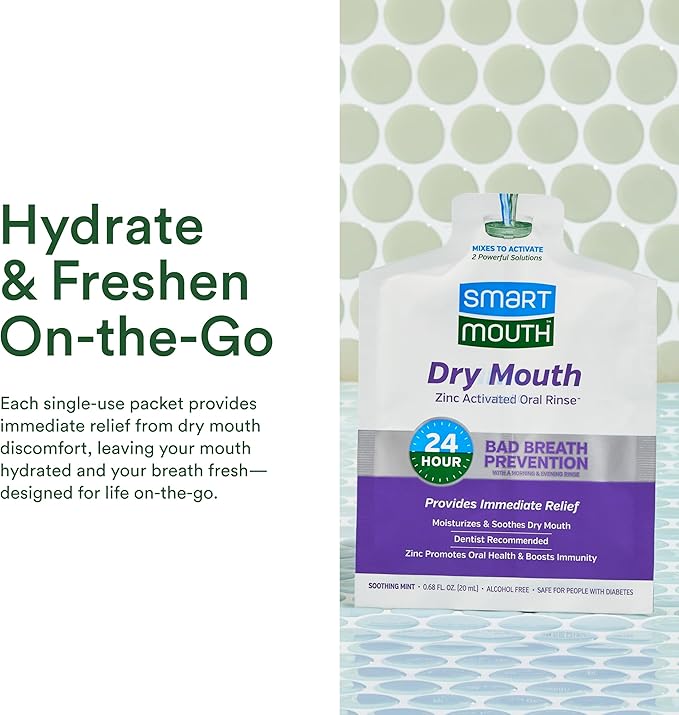 SmartMouth Dry Mouth Rinse Single Pack – 50 Pack