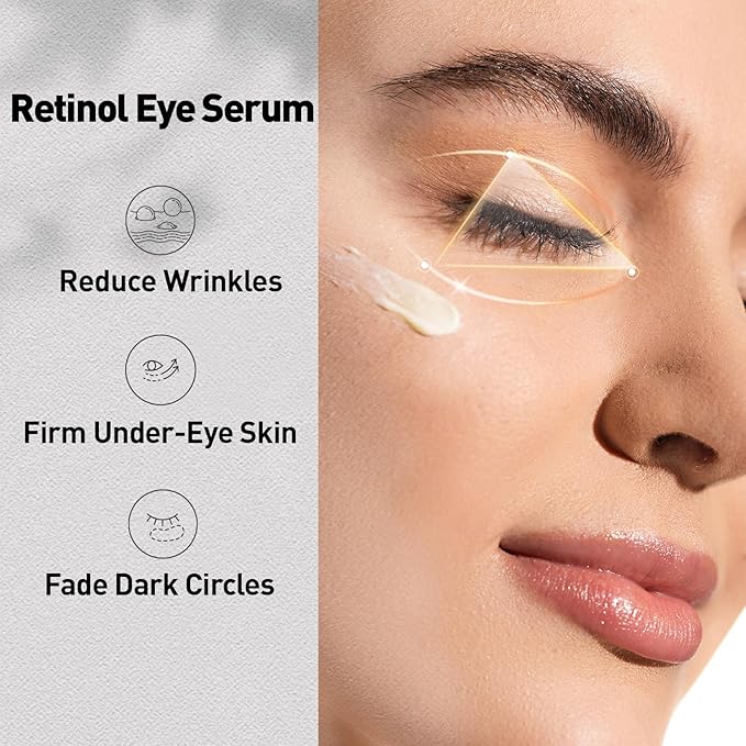 Eye Cream for Anti-Aging & Wrinkles – Firming, Hydrating & Repairing Eye Serum with Retinol, Niacinamide, Hyaluronic Acid, Vitamin E & Bifida Ferment Lysate, 0.7 Fl Oz (Pack of 1)