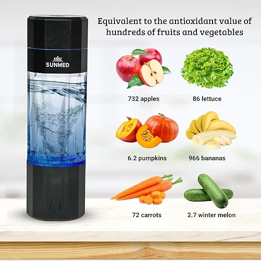 Hydrogen Water Bottle Generator | Up to 6000+ PPB Molecular Hydrogen, Alkaline Water Pitcher | OLED Display, Rechargeable, Portable, High-Pressure Safe Design