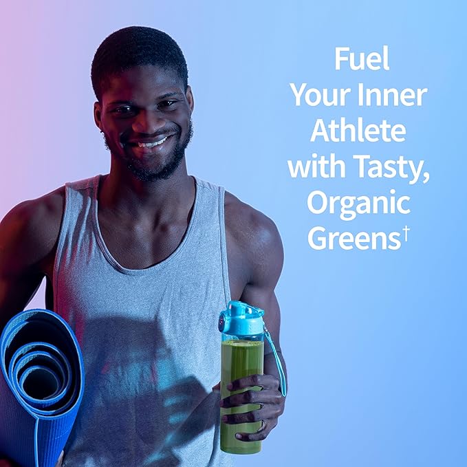 Garden of Life Sport Nutrition Greens and Superfoods Powder for Women and Men - Apple Berry, Organic Blend - Spirulina, Fruit, Vitamins, Pre & Probiotics, Mushrooms, Athletic Supplements, 30 Servings