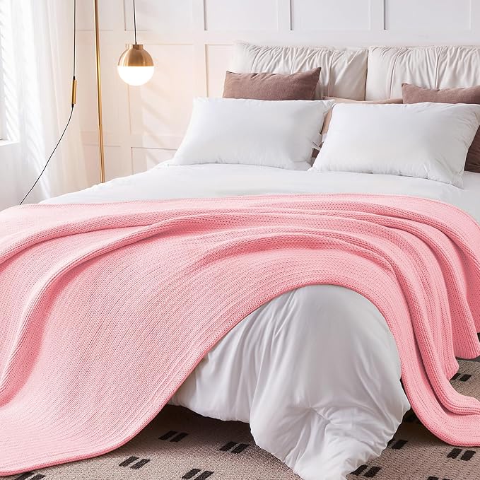 L'AGRATY Knitted Weighted Blanket - 48"x72" 20lbs Cooling Chunky Knit Heavy Blanket for Adults Braided Crochet Throw Thick Cable Yarn Knit Decorative No Beads Evenly Weighted Machine Washable