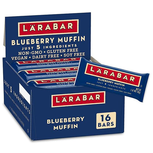Larabar Blueberry Muffin Fruit and Nut Bars, Gluten Free and Vegan, 16 Ct, 25.6 oz