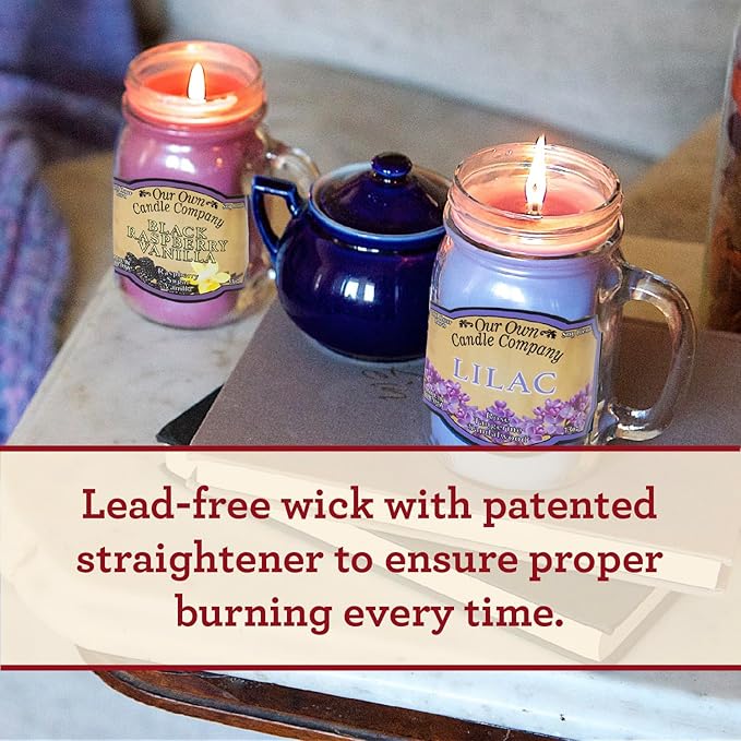 Our Own Candle Company, Roasted Chestnut Scented Mason Jar Candle, 100 Hour Burn Time, 13 Ounces