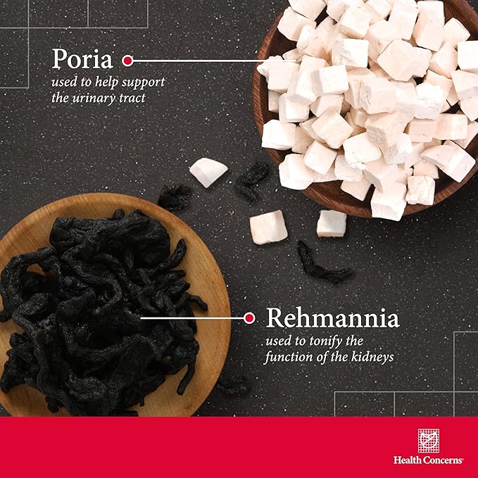 Health Concerns Rehmannia 8 - Kidney Cleanse Detox & Repair Supplement - Back Discomfort & Urinary Tract Health for Women & Men - Traditional Chinese Herbal Formula for Backaches - 90 Capsules