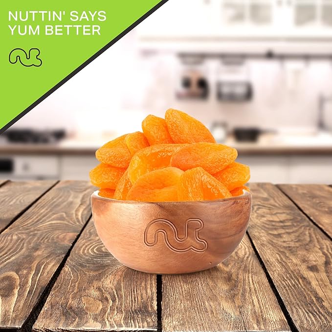NUT CRAVINGS - Sun Dried Turkish Apricots, No Sugar Added, Unsweetened (80oz, 5 LB, Bulk) Bulk Dry Fruits Packed Fresh in Resealable Bag - Sweet Healthy Snack, Naturally Grown, Vegan, Kosher