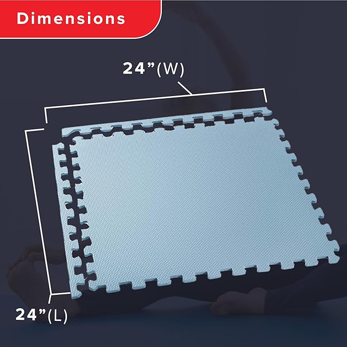 We Sell Mats – ½ Inch Thickness Multipurpose EVA Foam Floor Tiles – Interlocking Floor Mat for Indoor Gym, Playroom, and Home Use