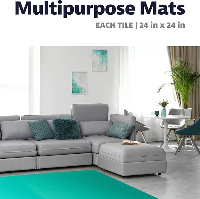 We Sell Mats – ½ Inch Thickness Multipurpose EVA Foam Floor Tiles – Interlocking Floor Mat for Indoor Gym, Playroom, and Home Use