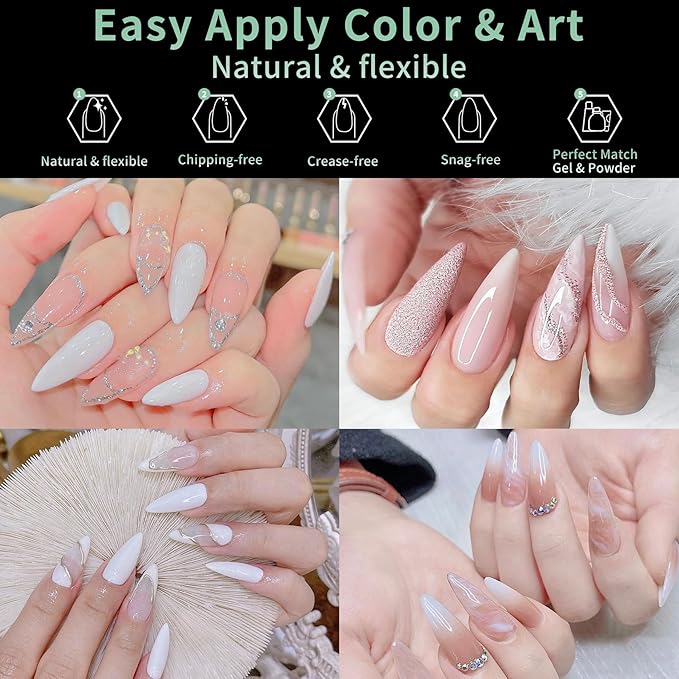 Long Stiletto Nail Tips, 216pcs Acrylic Fake Nails Gel Nail Tips Soft, Full Cover Pre-Shaped Matte Clear Press on Nails for Extension, Diy at Home Manicure 12 Sizes