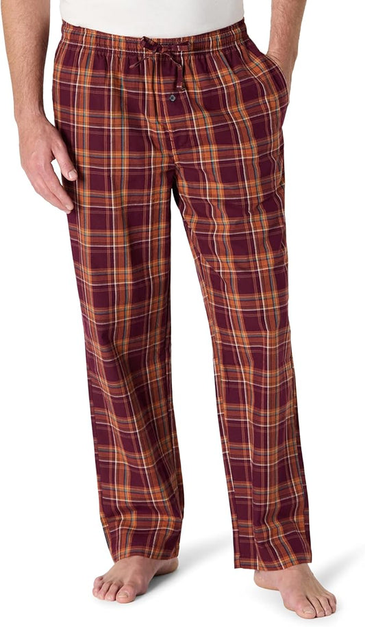 Amazon Essentials Mens Straight-Fit Woven Pajama Pant with Pockets