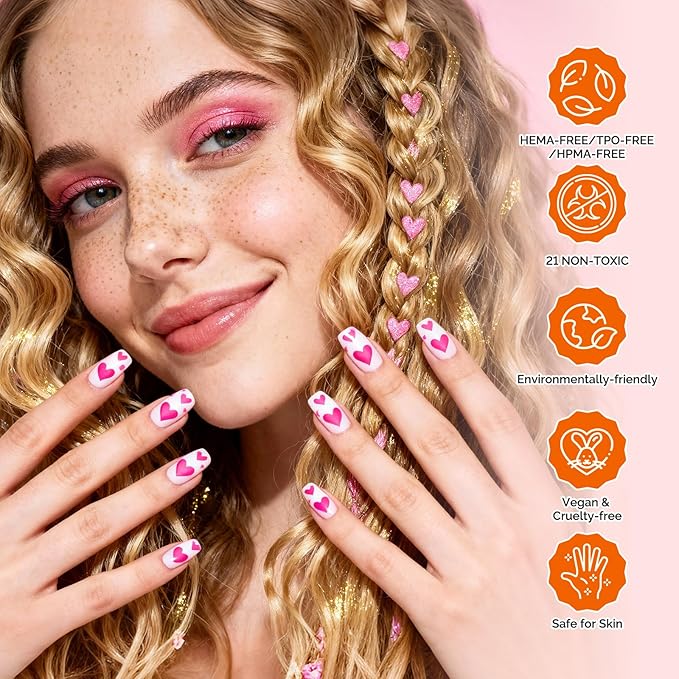 MelodySusie Plant-Based 16.5ml 2Pcs Gel Base and Glassy Top Coat Set, Unique Tilt-and-Stand Bottle for Easy Gel Access, TPO&HEMA&HPMA Free, No Wipe Foundation for UV Light Cured with Long Wear Shine