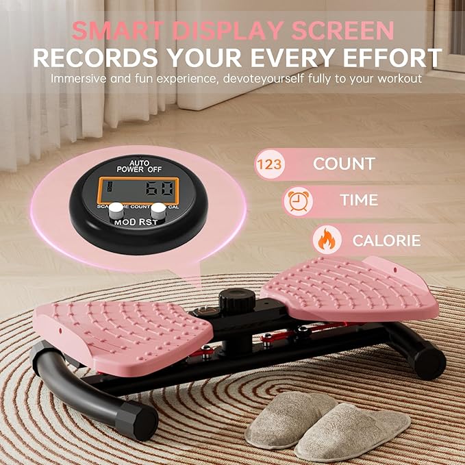 Waist Twister, Ab Twister Board 440 lbs Weight Capacity, Ab Machine for Slim Waist and Core, Workout Equipment with Smart LED Digital Display Track Time, Reps, Calories