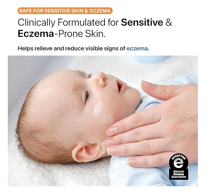 Eczema Relief & Repair Moisturizer for Face & Body. Hydrating & Nourishing Eczema Cream for Very Dry, Sensitive, Itchy Skin. National Eczema Association Accepted. Vegan, Made in USA, 94g