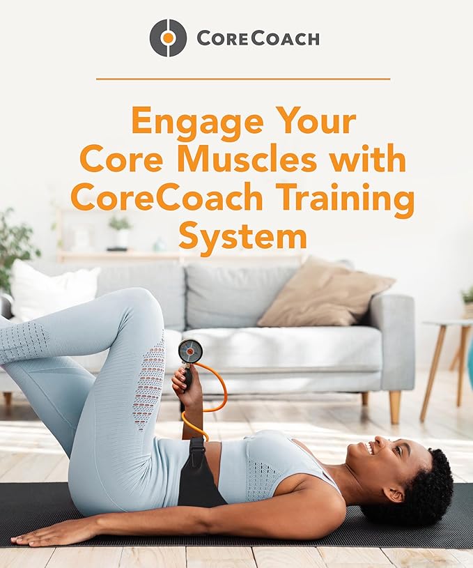 Pressure Biofeedback Device for Home Use - For Core Strength Training & Lower Back Support System with Lumbar Air Pillow, Waist Belt, & Carrying Bag