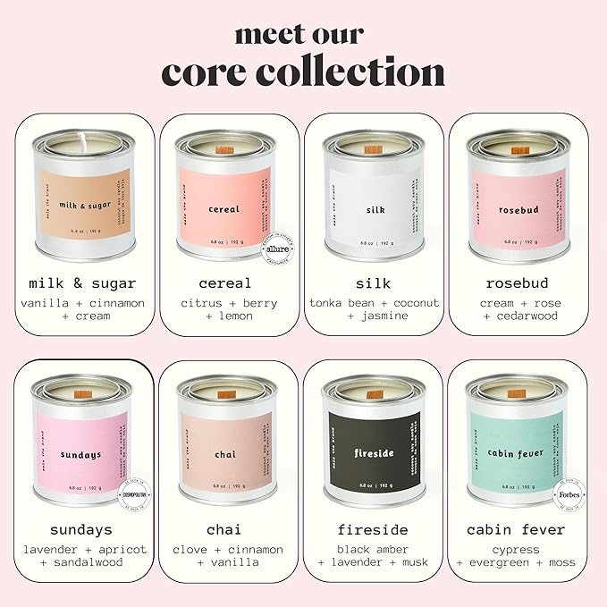 MALA Rosebud Cream Cedarwood & Rose Candle for Home – Aromatherapy Scented Candle – Vegan Soy – 45 Hour Clean Burn – Organic Non Toxic Candles – Cozy Room Decor – 6.8 oz