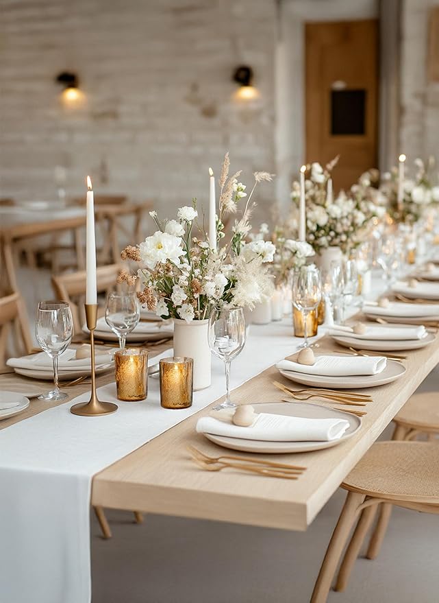 6 PK 10" Classic Taper Candles, White, 7-8 Hours Long Burning, Unscented Tall Candlesticks