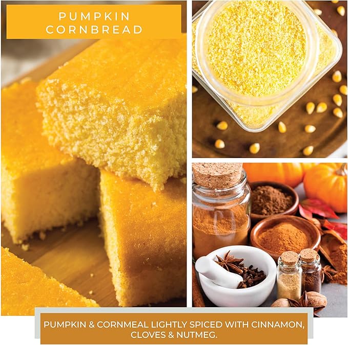 A Cheerful Giver - Pumpkin Cornbread - 34oz Papa Scented Candle Jar with Lid - Keepers of The Light - 155 Hours of Burn Time, Gift for Women, Orange