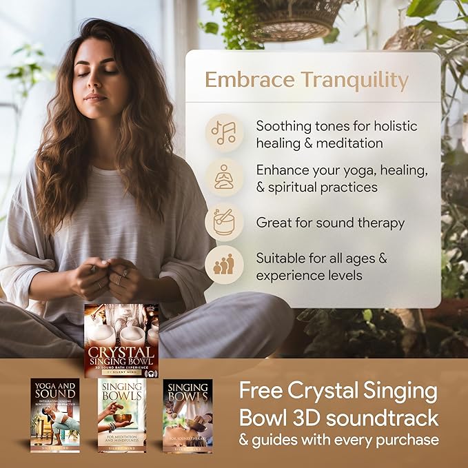 Handmade Tibetan Etched Singing Bowl Set with Case – Meditation Bowl & Sound Bowl with Cushion, Mallet & Guide – Portable Sound Therapy Tool – Sound Bath Accessories – Mindfulness Gift Ideas