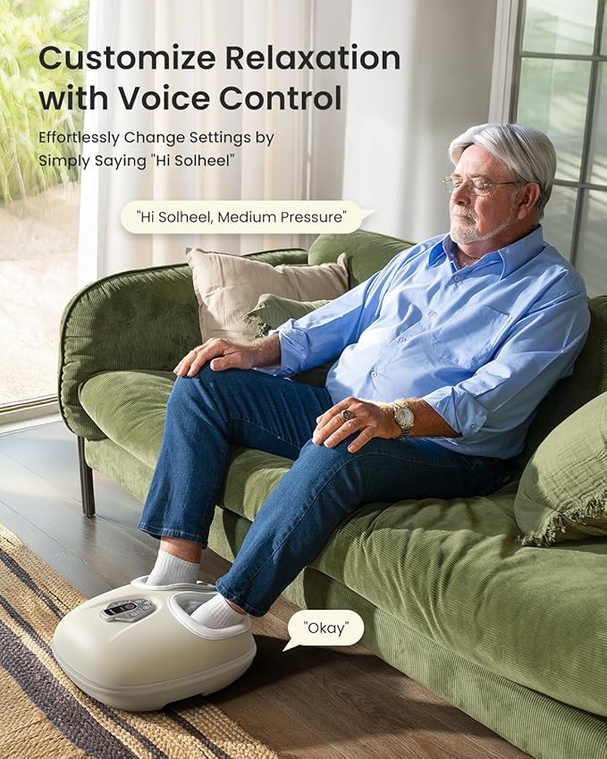 RENPHO Foot Massager Machine with Heat [2025 Upgraded], Shiatsu Foot Massager for Plantar Fasciitis, Birthday Gifts for Women, Wireless Control, Voice Control (New)